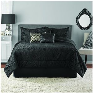 Mainstays Abstract Woven Burnout Velvet Comforter Set